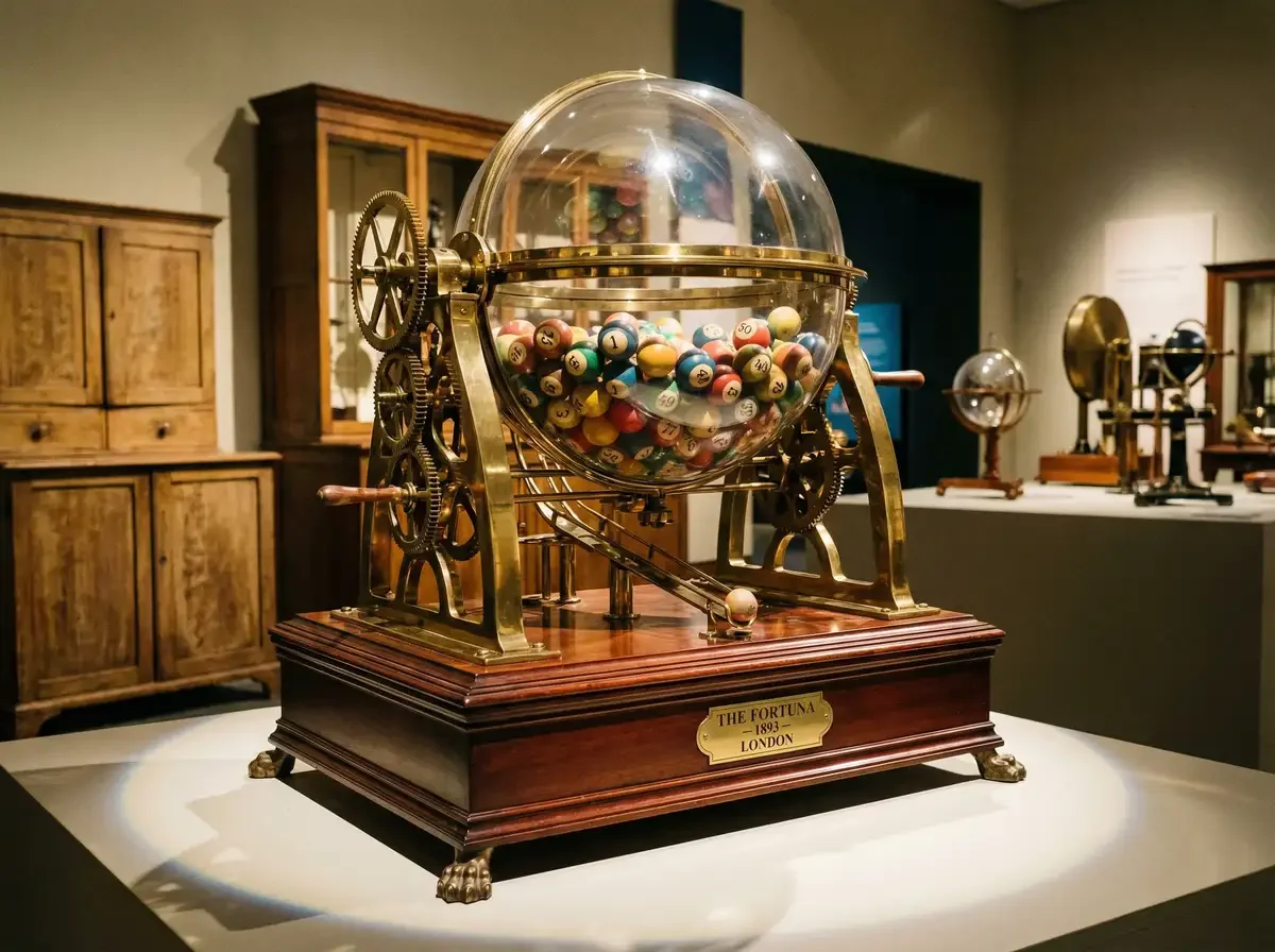 精密的摇奖机正在搅动着代表幸运的号码球